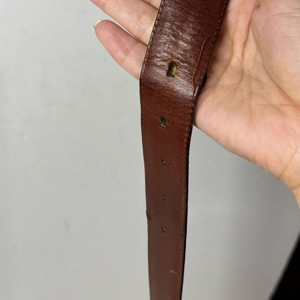 Vintage Coach Brown Leather Belt 36/90 Men’s